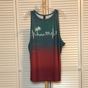Emery Rose Tropical Summer Women Tank Top 2X